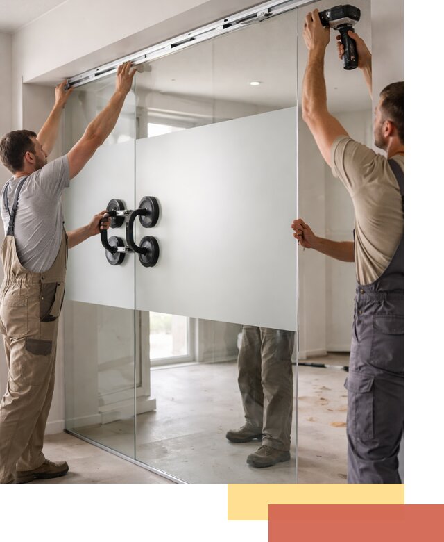 Матовые стеклянные перегородки под ключ в Великих Луках