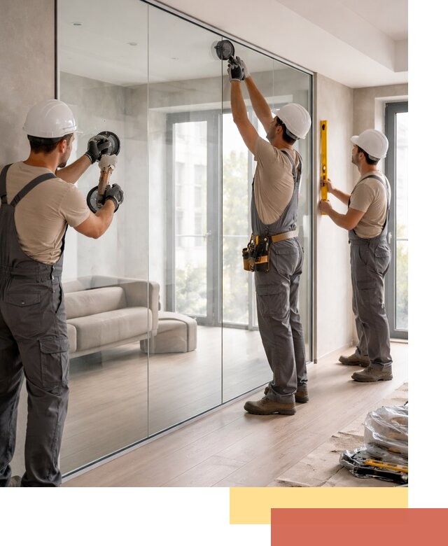 Перегородки из закаленного стекла в Великих Луках для офисов и квартир