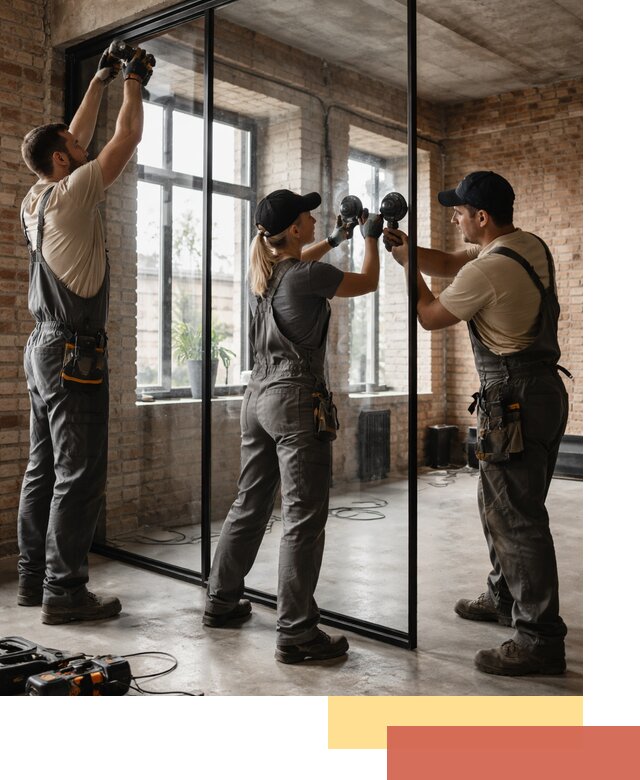 Стеклянные перегородки лофт — изготовление и монтаж в Великих Луках