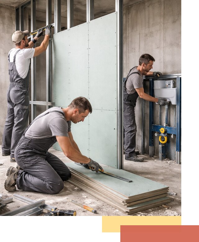 Монтаж и ремонт сантехнических перегородок в Великих Луках