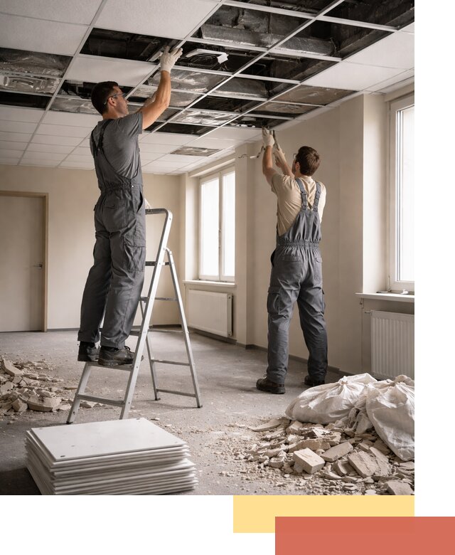 Демонтаж потолков Армстронг профессионально в Великих Луках