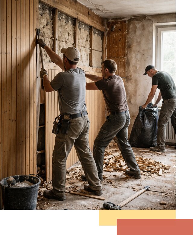 Демонтаж вагонки и вывоз материалов в Великих Луках