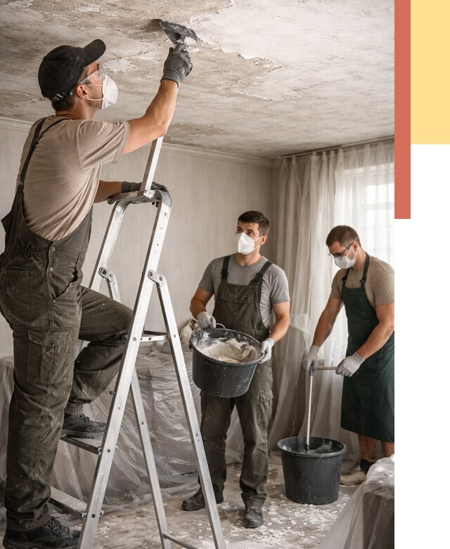 Удаление побелки с потолка в Великих Луках от 2584 руб. быстро и недорого | ОТДЕЛОЧНИК-Вкл