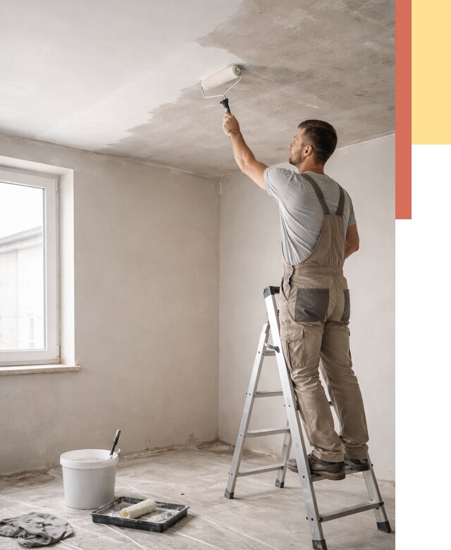 Грунтовка потолка в Великих Луках от 2584 руб. — быстро и недорого | ОТДЕЛОЧНИК-Вкл