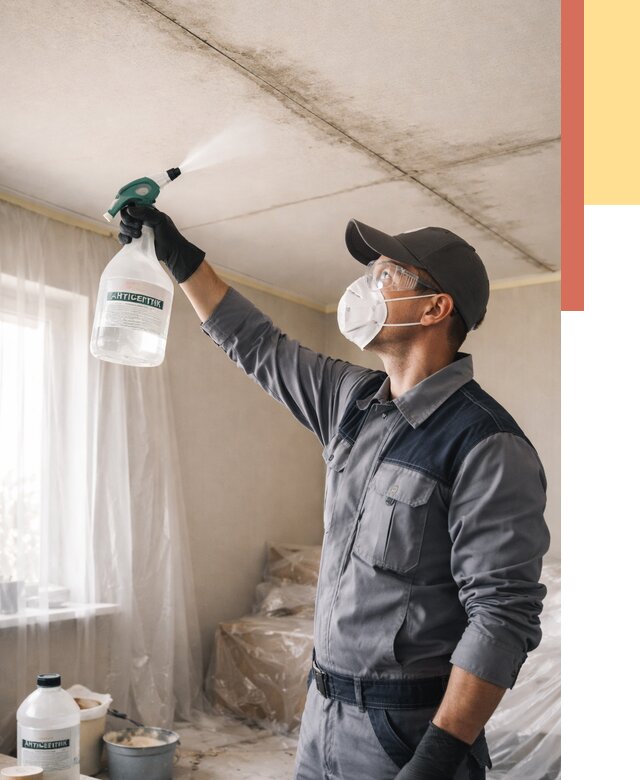 Антисептическая обработка потолка в Великих Луках от 2584 руб. | ОТДЕЛОЧНИК-Вкл