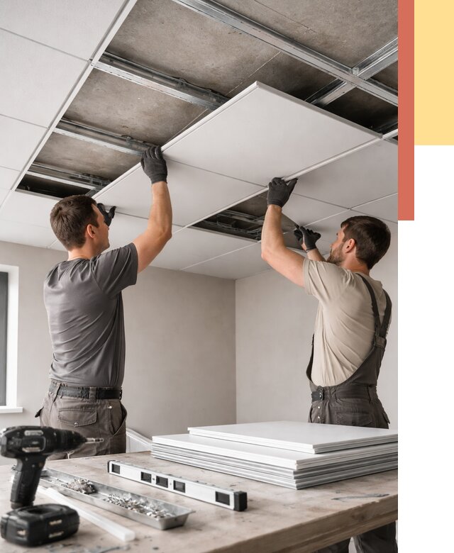 Монтаж кассетного потолка в Великих Луках от 4652 руб/м2 — установка и сборка | ОТДЕЛОЧНИК-Вкл