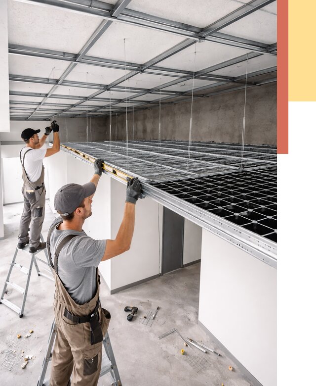 Монтаж потолка грильято в Великих Луках от 465 руб./м² — быстрая сборка под ключ | ОТДЕЛОЧНИК-Вкл