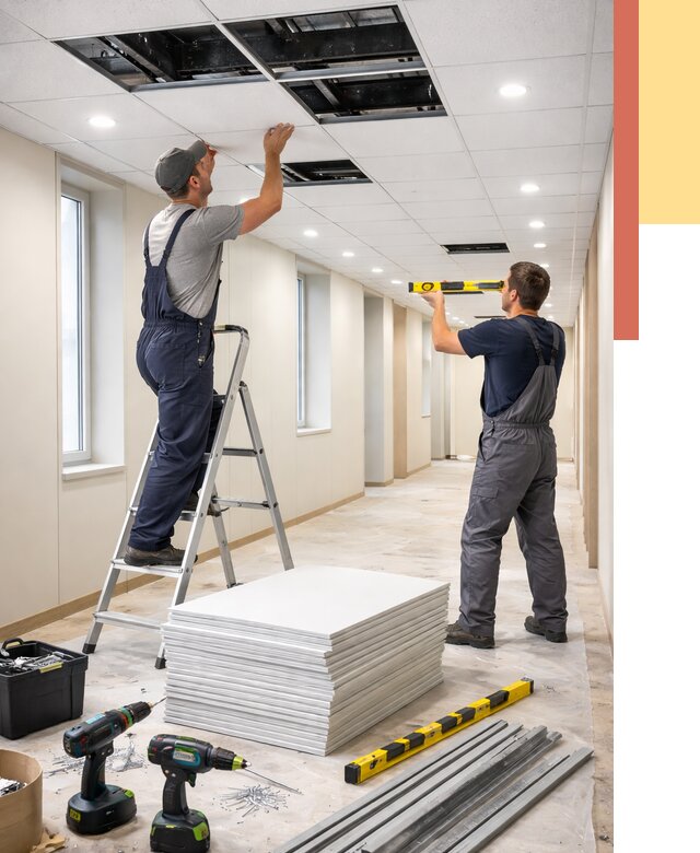 Ремонт потолка Армстронг в Великих Луках от 4652 руб. — быстро и недорого | ОТДЕЛОЧНИК-Вкл