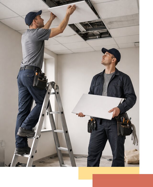 Обслуживание подвесного потолка в Великих Луках — ремонт и чистка