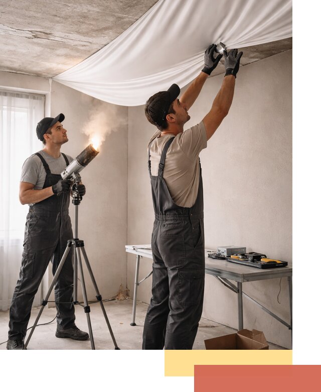 Установка натяжного потолка под ключ в Великих Луках