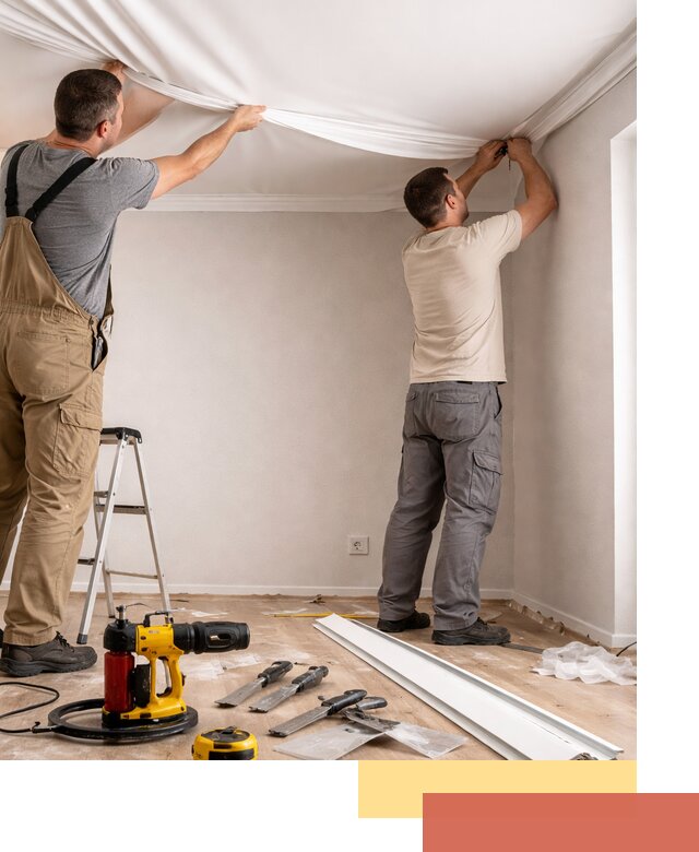 Монтаж ПВХ натяжного потолка в Великих Луках качественно и быстро