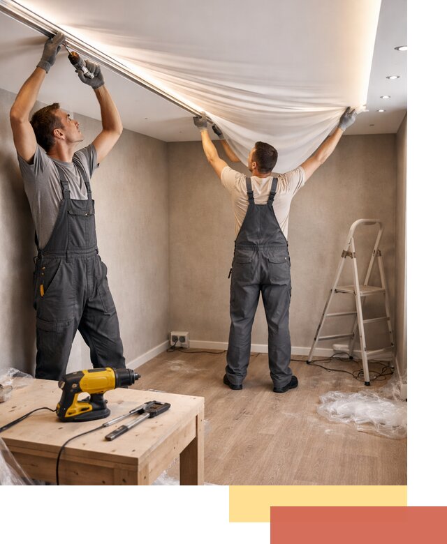 Монтаж натяжного потолка с подсветкой в Великих Луках цена и сроки