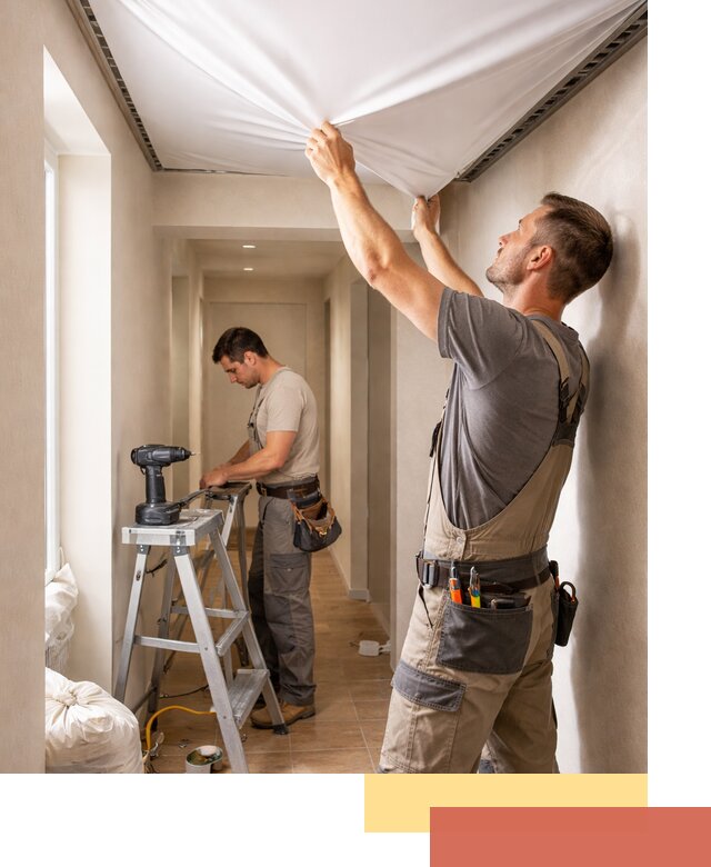 Монтаж натяжного потолка в прихожей в Великих Луках