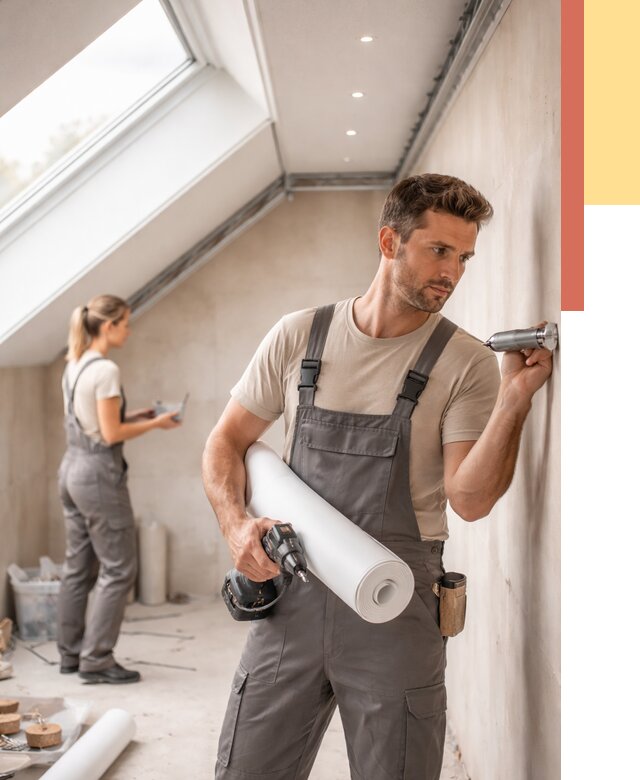 Монтаж натяжного потолка на мансарде в Великих Луках от 3618 руб. | ОТДЕЛОЧНИК-Вкл