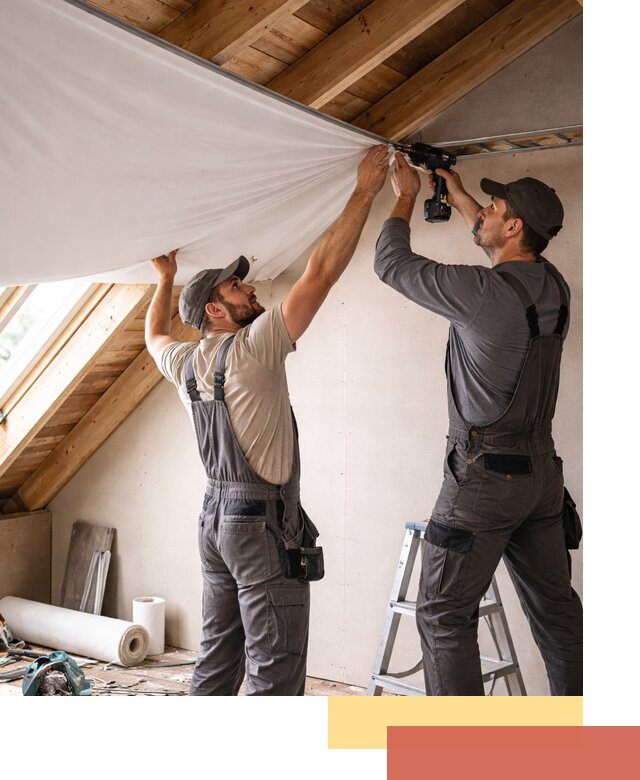 Монтаж натяжного потолка в мансарде в Великих Луках