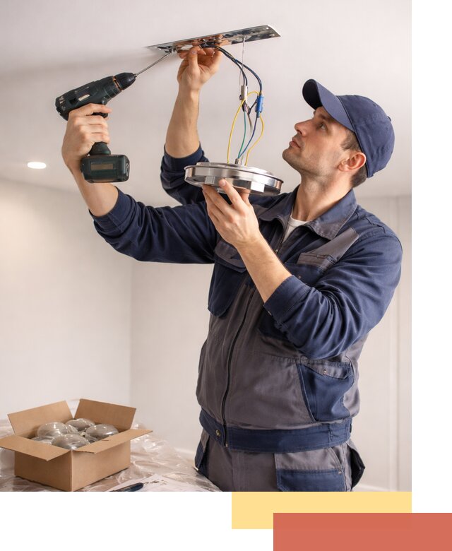 Установка люстры в натяжной потолок в Великих Луках