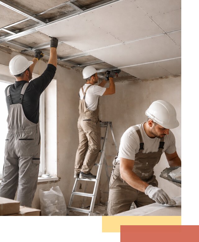 Одноуровневый потолок из гипсокартона в Великих Луках — монтаж и отделка