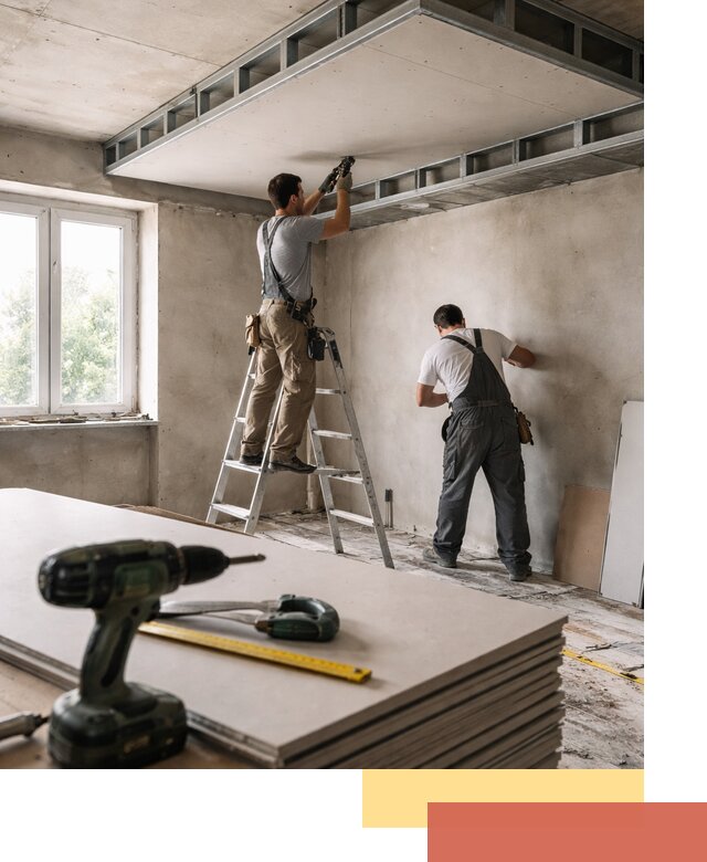 Двухуровневый потолок из гипсокартона в Великих Луках