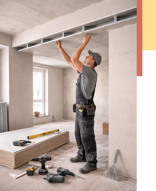 Потолок из гипсокартона с нишей в Великих Луках от 1292 руб. под ключ | ОТДЕЛОЧНИК-Вкл