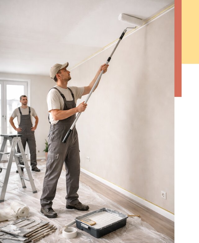 Покраска потолка из гипсокартона в Великих Луках от 4652 руб./м2 — услуги под ключ | ОТДЕЛОЧНИК-Вкл