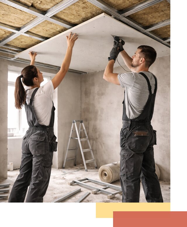 Звукоизоляция потолка из ГКЛ в Великих Луках профессионально и надежно