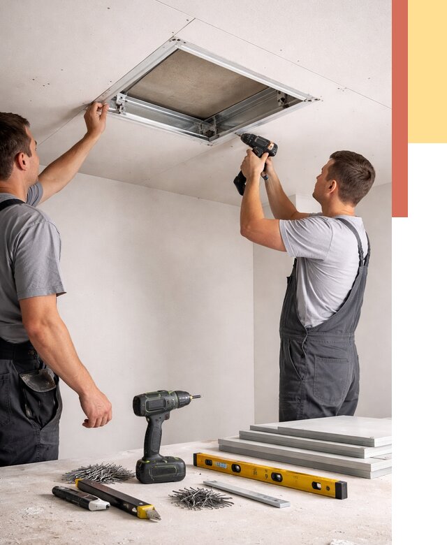 Установка люка в потолок ГКЛ в Великих Луках от 2584 руб. под ключ | ОТДЕЛОЧНИК-Вкл