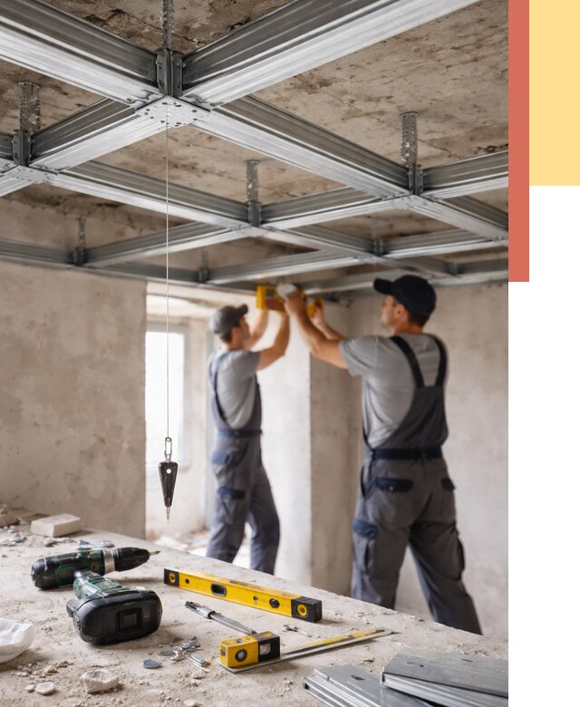 Монтаж каркаса потолка из профиля в Великих Луках от 4652 руб. — услуги ОТДЕЛОЧНИК-Вкл