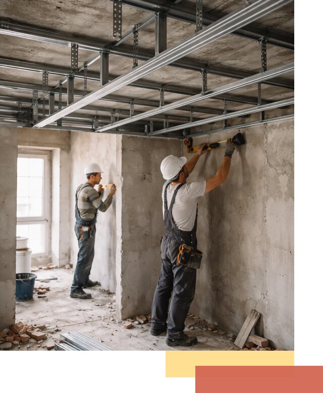 Монтаж каркаса потолка из профильного профиля в Великих Луках