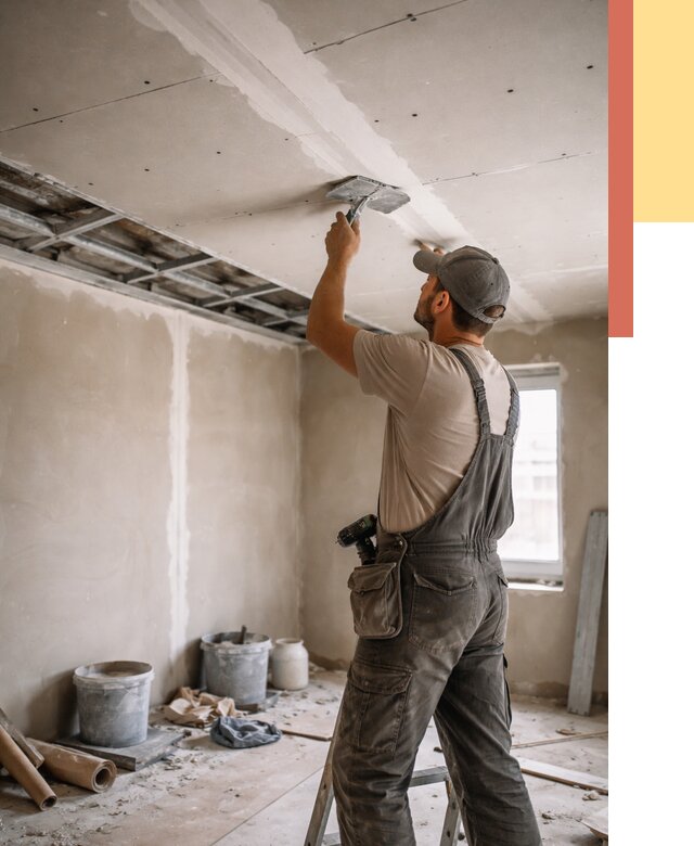 Ремонт потолка из гипсокартона в Великих Луках от 672 руб./м² — быстро и недорого | ОТДЕЛОЧНИК-Вкл