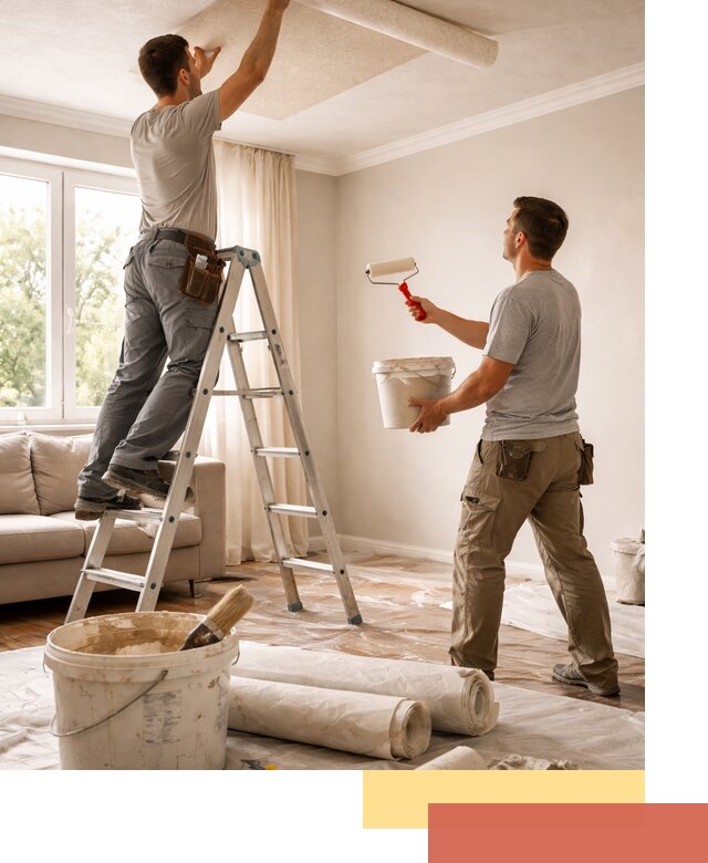 Поклейка обоев на потолок в Великих Луках — качественно и быстро