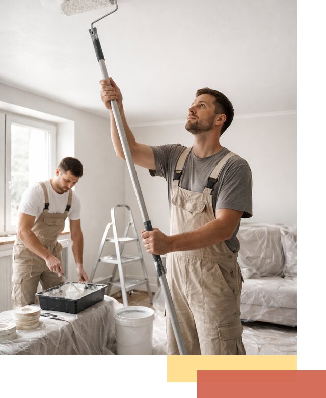 Покраска потолка водоэмульсионной краской в Великих Луках