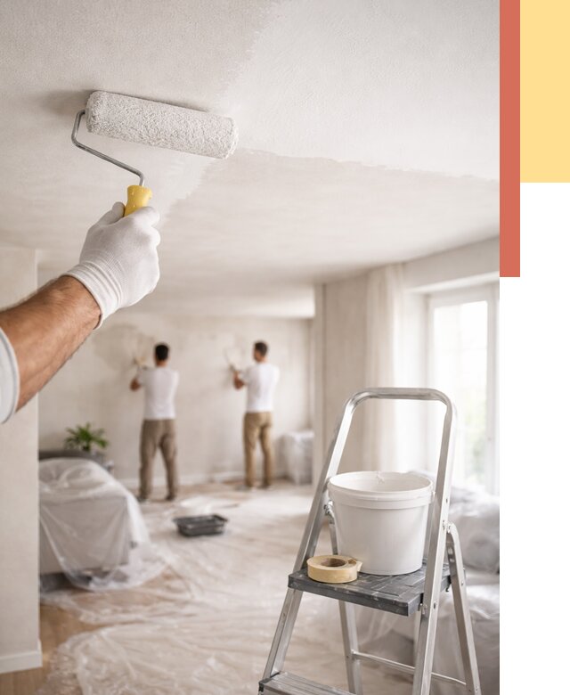 Покраска потолка акриловой краской в Великих Луках от 2584 руб. | ОТДЕЛОЧНИК-Вкл