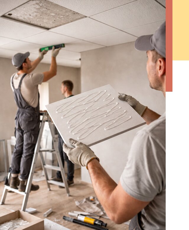 Монтаж потолочной плитки в Великих Луках от 4652 руб. — быстро и недорого | ОТДЕЛОЧНИК-Вкл