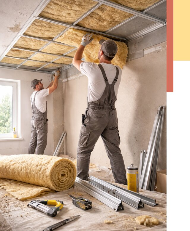 Утепление потолка в Великих Луках от 7443 руб/м2 — недорого, быстро, под ключ | ОТДЕЛОЧНИК-Вкл