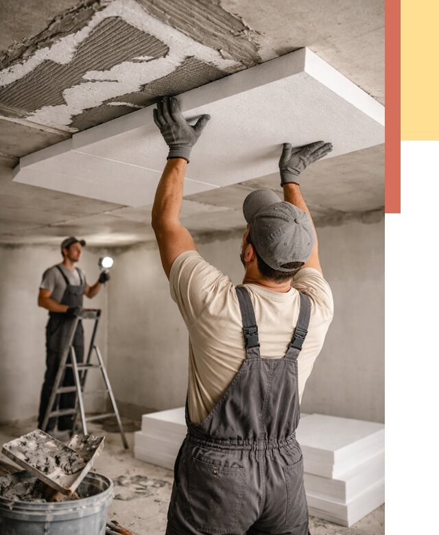 Утепление потолка пенопластом в Великих Луках от 4652 руб/м2 — недорого и быстро | ОТДЕЛОЧНИК-Вкл